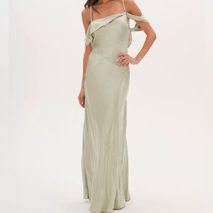 For Love and Lemons Jewel Maxi Gown in Green Size XXS